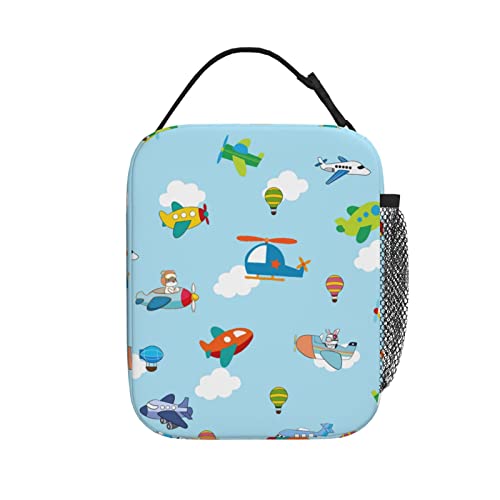 Cuesr Airplane Lunch Box Kids Boys Insulated Cooler Thermal Cute Lunch Bag Tote For School #TOP5