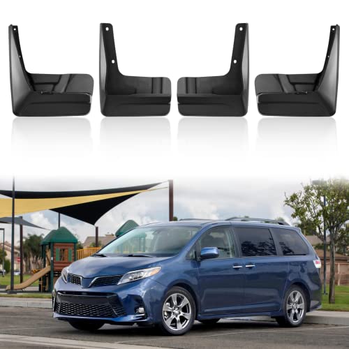 Image of BDFHYK Mud Flaps Splash Guards 4PCS Front & Rear Side Mud Guards Compatible with Toyota Sienna 3th gen 2018-2020