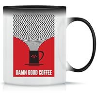 Moonai Twin Peaks Damn Good Coffee Red Taza de Té y Café de