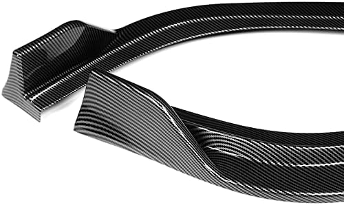 3PCS Front Bumper Lip Kit fit for compatible with 2019-2023 Lexus ES300H ES350, Sport-Style Splitter Trim Protection Spoiler, Air-Dam-Chin-Diffuser (Carbon Look)