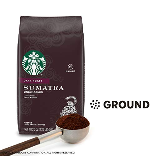 Image of Starbucks Dark Roast Ground Coffee - Sumatra - 100% Arabica - 1 Bag (20 Oz.)