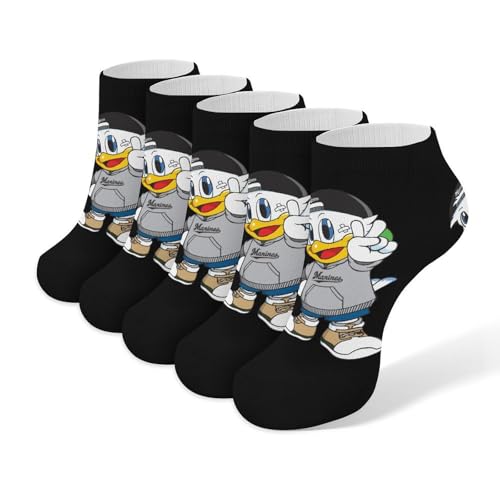 [ZYUNYZL] 靴下 千葉ロッテマリーンズ ショートソックス 5足セット おしゃれ 通気 男女兼用 スポーツソックス カジュアル 四季適用 通勤 通学 室内 プレゼントのサムネイル
