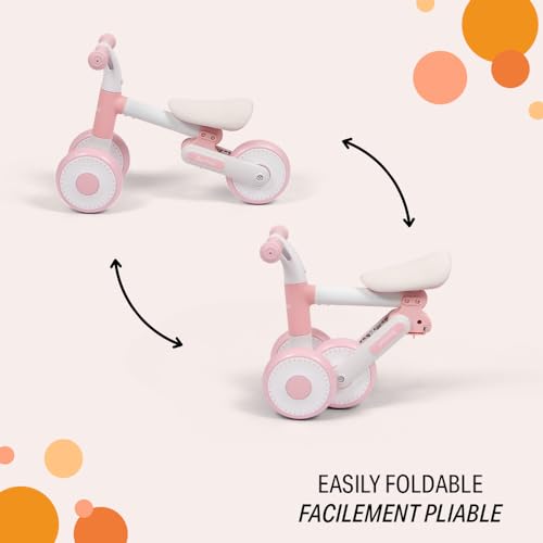 Baninni Laufrad, faltbar, 1-3 Jahre, Azura, Rosa – Weiß – Bild 3