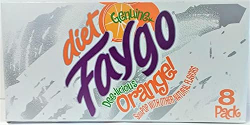 Faygo Diet Orange Soda Pop 8 pack of 12 oz Cans