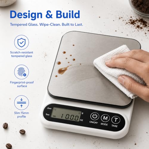 Image of GetSetNova Digital Kitchen Weighing Scale 10kg | Weight Machine for Kitchen with Stainless Steel (Gram Wise Pro)