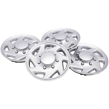 16" Hubcaps Best,Hub Caps Van Full Wheel Covers for Ford E250 E350 E450 Econoline 1999-2018 4PCS Steel Wheel Covers Snap On Hubcap Auto Tire Replacement Exterior Cap OEM F8UZ1130AA Silver