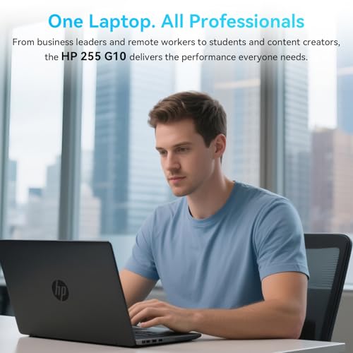 Image of HP 255 G10 Business and Study Laptop 2025 Updated, 15.6 inch FHD, AMD Ryzen 7 7730U (64GB RAM | 2TB SSD), Numeric Keypad, Webcam, Windows 11 Pro, WiFi 6& Bluetooth with G255 5-in-1 Accessory Kit Box