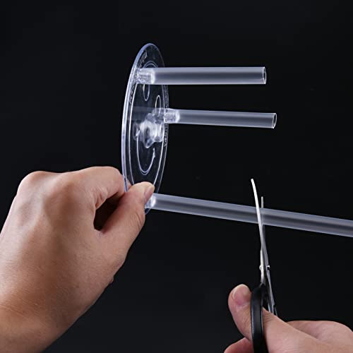 olyee Cake Supports Set w/ 18 Pieces Cake Dowels Rods for Tiered Cake 3 Tier Cake Separator Plates Cake Stand Holder for Wedding Cake Construction & Stacking (4 - Image 3