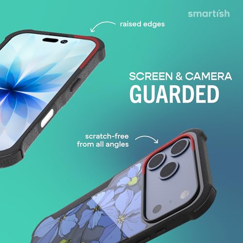 Coque iPhone 17 Pro Max magnétique transparente à fleurs pour une protection robuste - 7