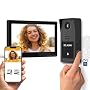 Extel Digital Connect Visiophone Filaire 2 Fils avec Lecteur d'Empreinte Digitale, Interphone Vidéo Connecté Écran 7", Résolution 2K, App Smartphone, Ouverture Portail sans Clé, Sans Abonnement