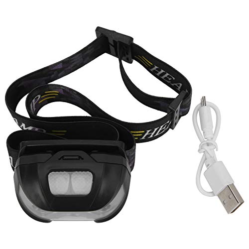 LED High Brightness lamp Front Light Waterproof USB Charging for Camping Fishing Plastic Material Lightweight Design Adjustable Base for Outdoor Activities