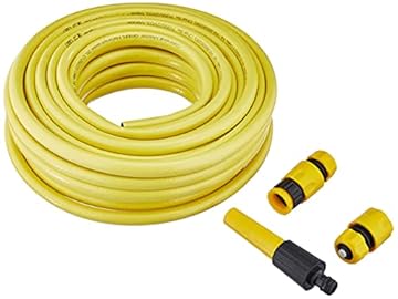 Meister 9926280 - Tubo a Croce, 12,7 mm (1/2 Pollici), Lunghezza 20 m, con rubinetti, per irrigazione di Piccole superfici, Resistente al calpestio e all'abrasione, Resistente ai Raggi UV, Tubo da