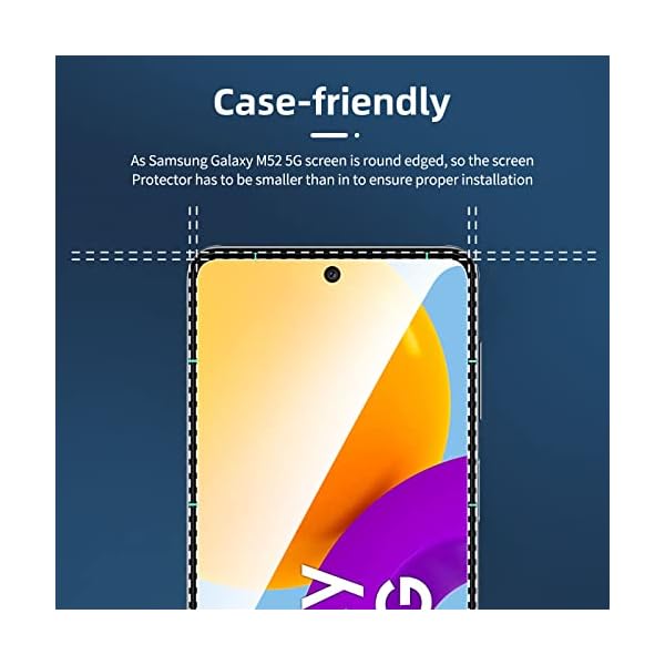 NEW'C 3 Stück, Panzer Schutz Glas für Samsung Galaxy M52 5G (6,7"), Frei von Kratzern, 9H Härte, HD Displayschutzfolie, 0.33mm Ultra-klar, Ultrabeständig – Bild 6