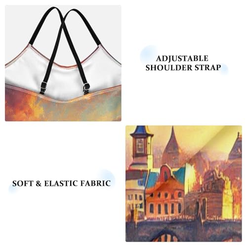 River Bridge Romantic Swimsuit for Girls Bathing Suit Summer Beach One Piece Swimsuits Swimwear3