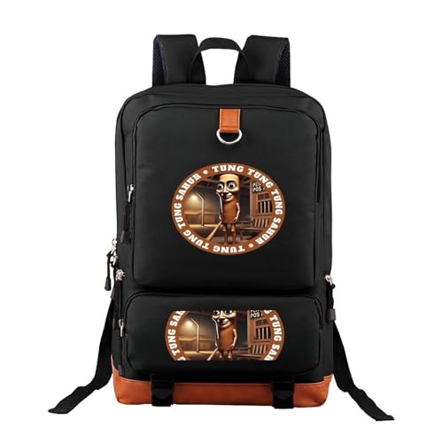 Tung Tung Tung-Sahur Backpack Travel Laptop Backpack for Women & Men College Backpack Black-style
