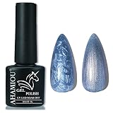 AHAMIOU Pearl Gel Nail Polish Shimmer Mermaid Nail Gel Glitter Drawing Gel Polish Soak Off UV Gel fo