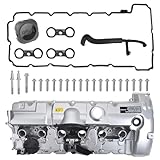 MITZONE N52 N51 Aluminum Valve Cover Kit Compatible with BMW E82 128i, E9X 323i 328i E60 528i E70 X5 3.0si E83 X3 E85 Z4 E89 Z4 F10 528i