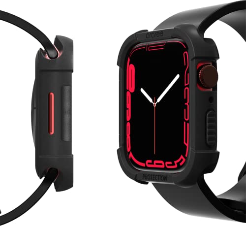 �yararee�z Apple Watch Series 9 8 7 41mm �Ή� �P�[�X �ϏՌ� TPU ���^ �y�� �ی�P�[�X �Ռ��z�� ���h�~ �ȒP���� �X���� �V���v�� Apple�E�H�b�` �ی� �J�o�[ [ AppleWatch �A�b�v���E�H�b�` 