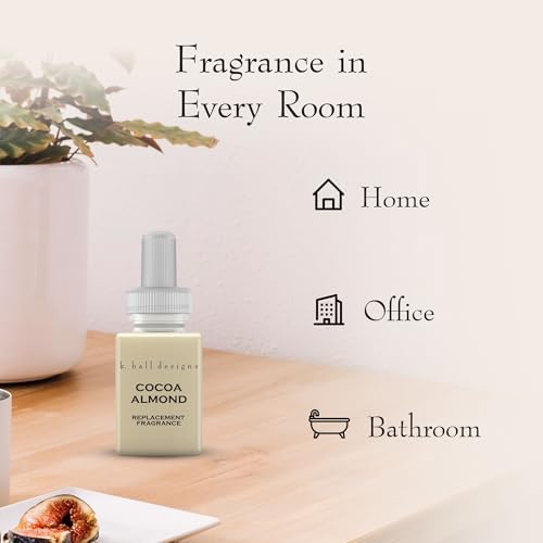 K. Hall Designs Simplicity by Pura Cocoa Almond Scent Pura Diffuser Refill, Replacement Fragrance, Almond, Cocoa and Chocolate Latte Blend, 0.33 Fl Oz / 10 ml - Thumbnail 2