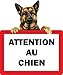 Autocollant sticker Attention au Chien Berger Allemand portail porte panneau maison