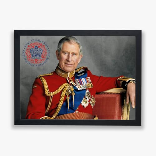 Spiffing Prints King Charles III Coronación 6 de mayo de 2023, obra de arte conmemorativa, coronación del Reino Unido, póster arte/impresión enmarcada pequeño