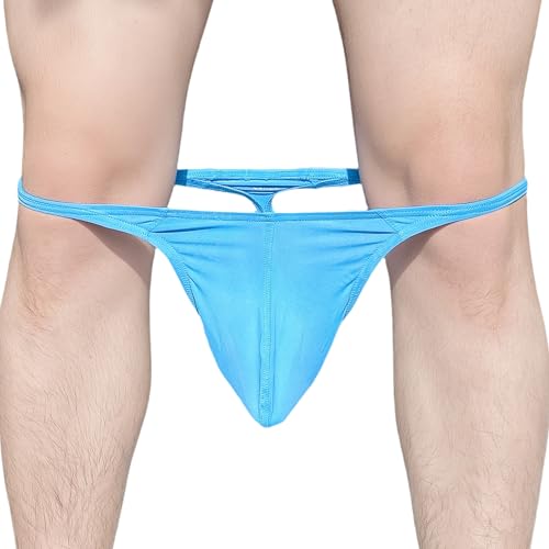 Men's Thongs Underwear Breathable T-Back G-String with U-Pouch Design Low-Rise Ice Silk Briefs for Workout4