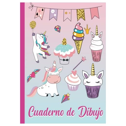 Cuaderno de dibujo: Libreta A4 unicornio para niñas 110 páginas en Blancas - Libreta escolar para dibujar, pintar y colorear