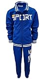 Fashion Boy Jogginganzug Trainingsanzug Freizeitanzug Jungen/Mädchen in Hellblau, Gr. 110-116, mf6032.6