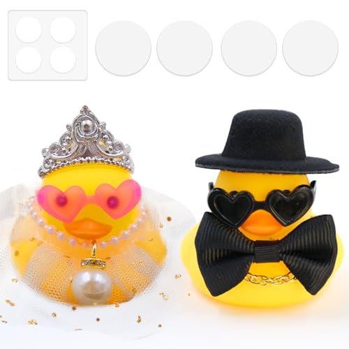 2 St&uuml;ck Hochzeitsenten, Quietscheente f&uuml;r Hochzeit, Quietscheente Badeente Hochzeit, Hochzeitspaar, Hochzeitsgeschenke f&uuml;r Brautpaar, f&uuml;r Wedding Gift & Deko Geschenk Hochzeit