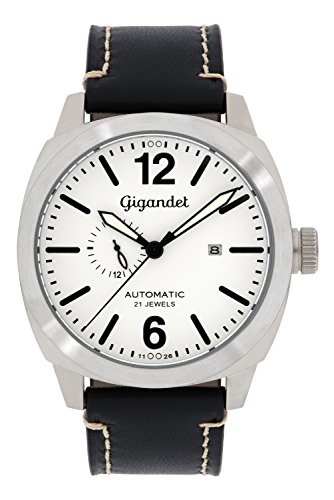 Montre automatique japonaise Gigandet pour homme avec un bracelet en cuir élégant