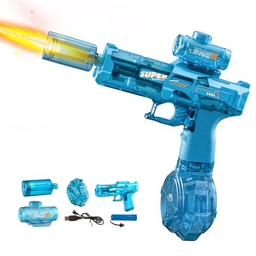 Spitfire Electric Water Gun with LED Lights,Automatic Squirt Gun for Kids and Adults, Long Distance Water Pistol for Pool Beach Outdoor Play