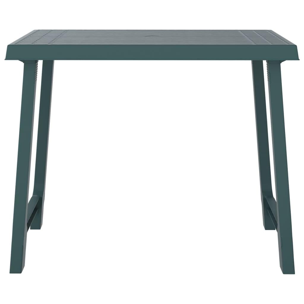 vidaXL Tavolo da Campeggio Verde 79x56x64cm in PP Aspetto in Legno