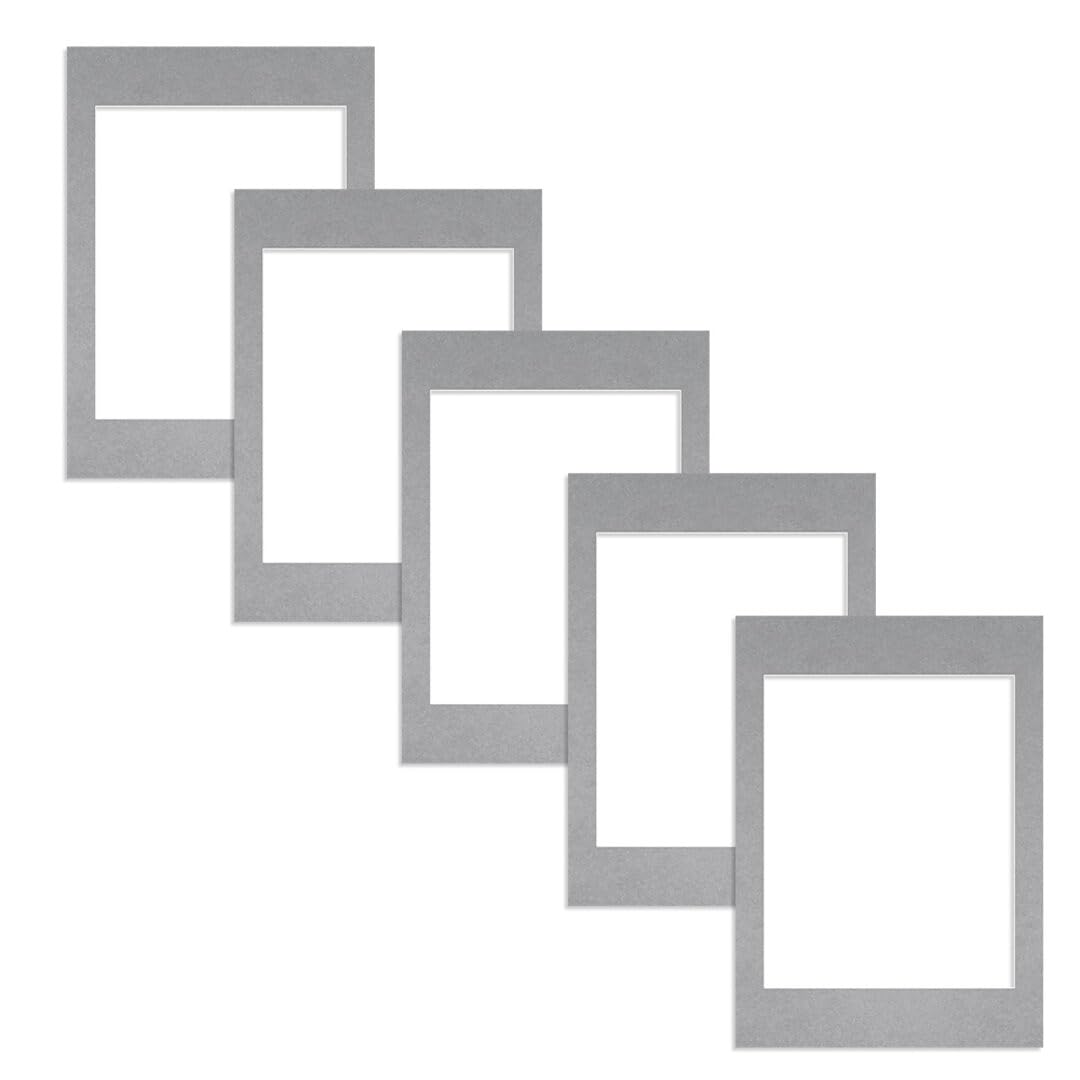 Alison Kingsgate 70X50CM Silver Picture Mount - 50X40CM Aperture - Pack 5