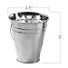 ArtCreativity Large Galvanized Metal Buckets with Handles, 4.5