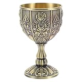 JOINPAYA Copa de Licor Metálica Vintage, Color Verde Azulado, Diseño Estable de Fondo Plano para Decoración de Fiesta y Bar, Vaso Retro para Bebidas Espirituosas, Accesorio Elegante