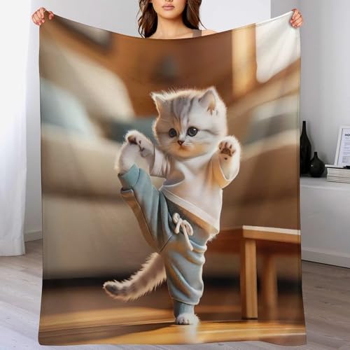 Couverture chat mignon et plaid doudou doux pour la maison - 2