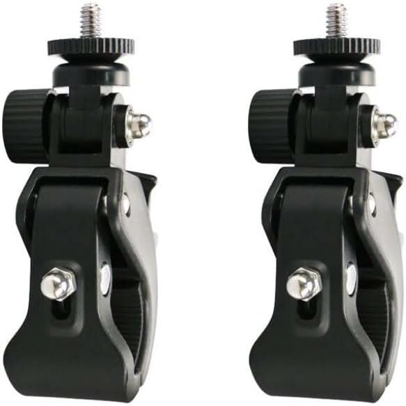 Miniatura 2 de Paquete de 2 soportes para cámara deportiva para montar en bicicleta, abrazadera para manillar con adaptador de tornillo de 14 para Gopro Hero DJI
