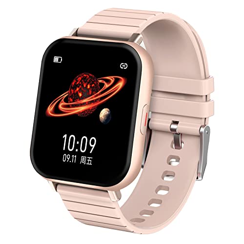 Rastreador de actividad física con llamada Bluetooth Reloj inteligente 1.54 pulgadas Pantalla táctil a color IP67 Relojes de podómetro a prueba de agua Rastreador de actividad para mujeres Hombres Oro
