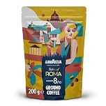 Lavazza, Tales of Roma, Coffee Ground, Ideal for Moka Pots, with Aromatic Notes of Hazelnut and Dark Chocolate, Arabica and Robusta, Intensity 8/10, Medium Roasting, 200 g