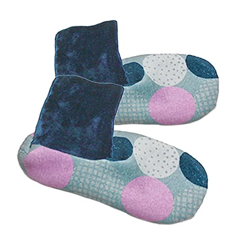 Image of Women's Slipper Socks With Grippers Cozy Warm Gifts (Japanese polka dot)