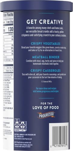 Image of Progresso Italian Style Bread Crumbs, Cooking Ingredient, 24 oz | Made with savory herb seasoning, Medium ground texture, Use as meatball binder and breading for veggies, chicken & fish