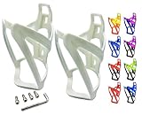 Revere Ultra-Light Bike Water Bottle Holder – Durable Bicycle Bottle Cage for Road, MTB, & Mountain Bikes – 2-Pack with Screws & Installation Tool – Premium Cycling Accessories (White)