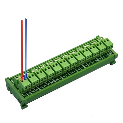 Bornier de raccordement 12x2 pôles 10A contre les pannes de serrage vis