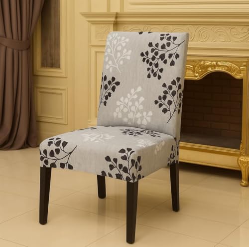 Image of Homerz Premium 6 Seater Dining Table Cloth with 6 Dining Chair Covers,Elastic Fitted Chair Slipcovers, Printed Polycotton Fabric, Table Cloth Size 60x90 inch (Flora)