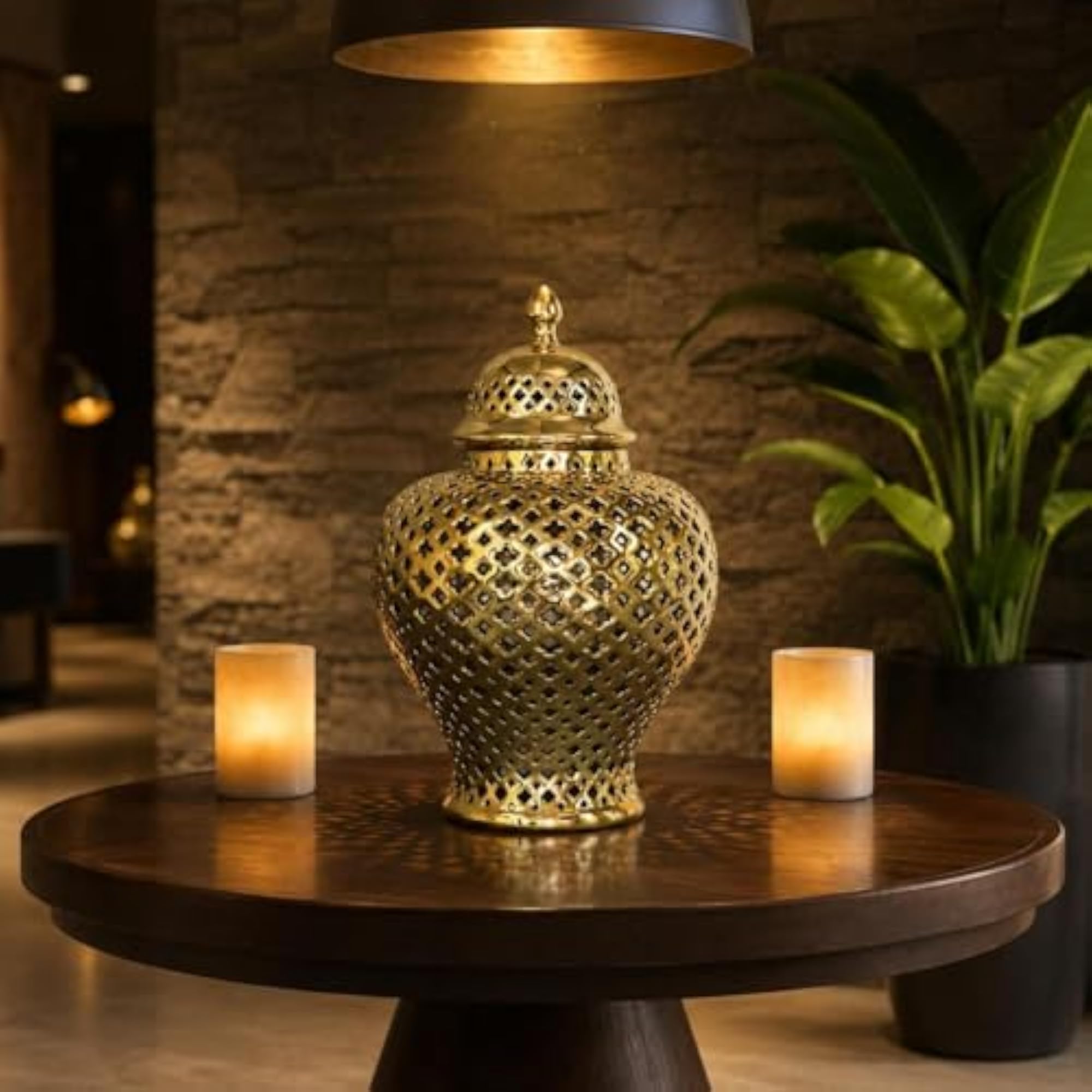 BNF® Glazed Finish Perforated Lattice Jar
