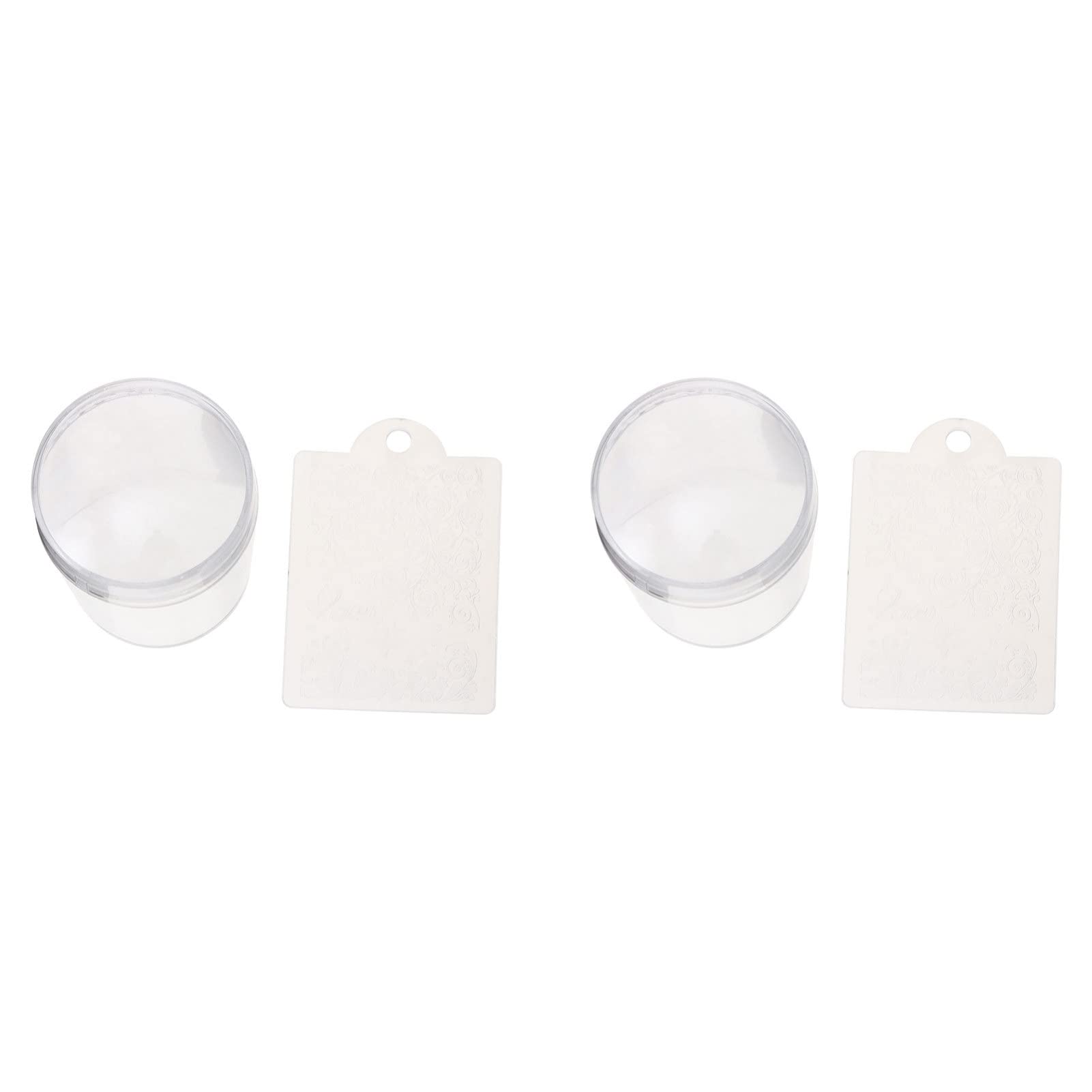 FRCOLOR 12sets Timbri Per Unghie Trasparenti Di Stampi Manicure Per Nail Art Include Raschietto Per Decorazioni Unghie Fai Da Te e Uso Professionale