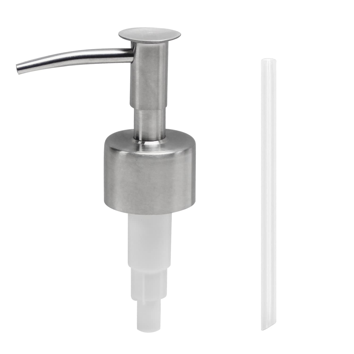 MroMax 304 Stainless Steel Soap and Lotion Dispensers Replacement Pump for 28/400 Bottles Jars,Bathroom Screw Lotion Pump Head, Silver 1Pcs