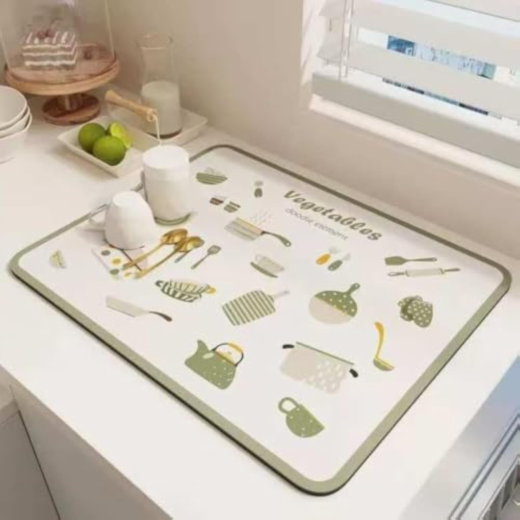 Quick Dry Water Absorbent Kitchen Dish Drying Mat