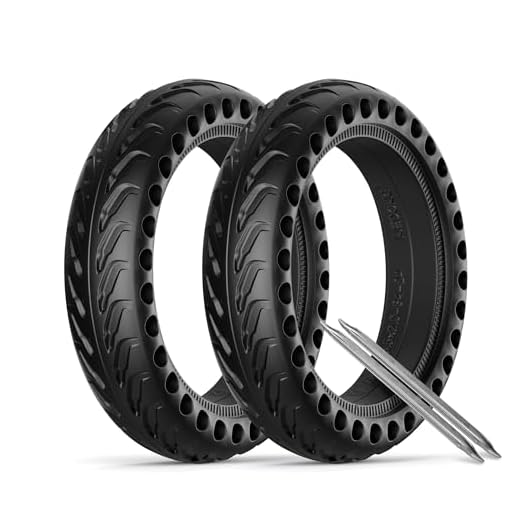stio Rubber Solid Tire 8.5 inch for Gotrax GXL V2/XR/APEX XL Hiboy S2/S2R Xiaomi M365/Pro Kick Scooter Front/Rear Tyre Shock Absorption Honeycomb Explosion-Proof Replacement Accessories 2PCS