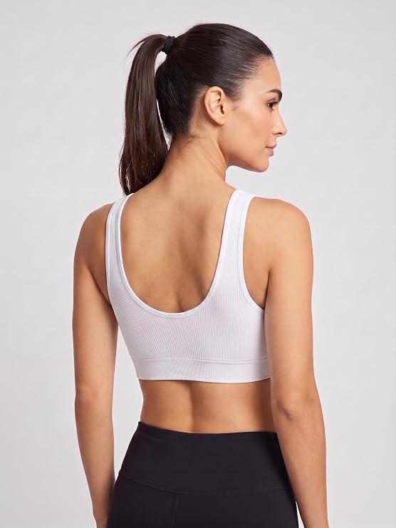 Image of Seamless Comfort: Padded Slip-On Sports Bra for Women - Effortless Support and Style (Free Size-Best for 30 to 36 Boob Size)